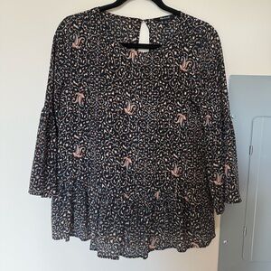 Madewell Silk Patterned Top